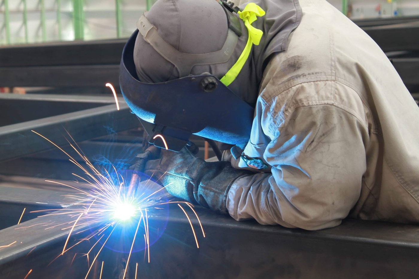 Welder joining steel components